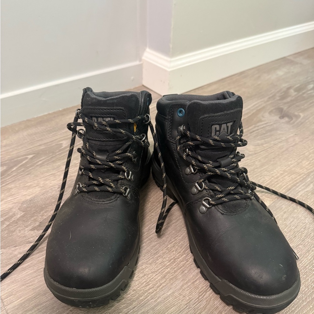 Caterpillar Yellow and Black Work Boots